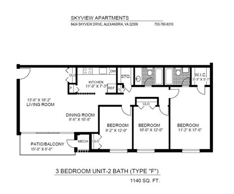 Floor Plans « Skyview Apartments Alexandria, Virginia