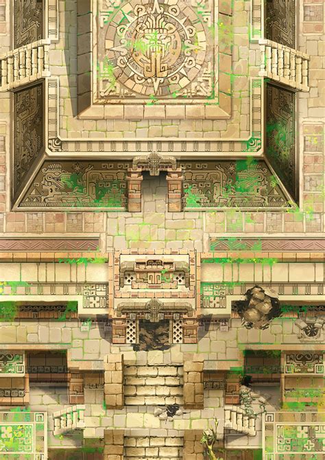 Aztec Temple Set 02 | Party of Two on Patreon Fantasy Map Making, Fantasy World Map, Dnd ...