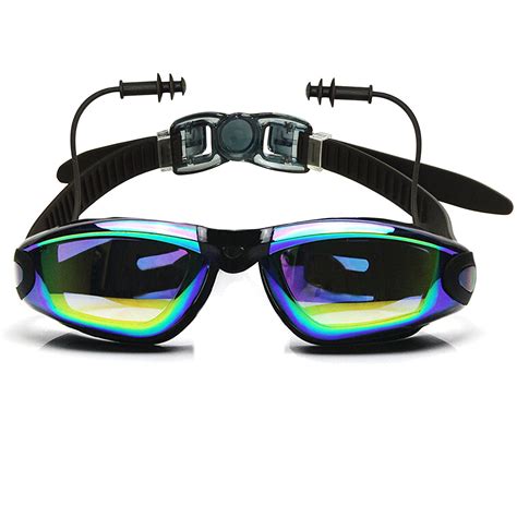 Swim Goggles, IPOW No Leaking Mirrored Anti Fog UV Protection Triathlon ...