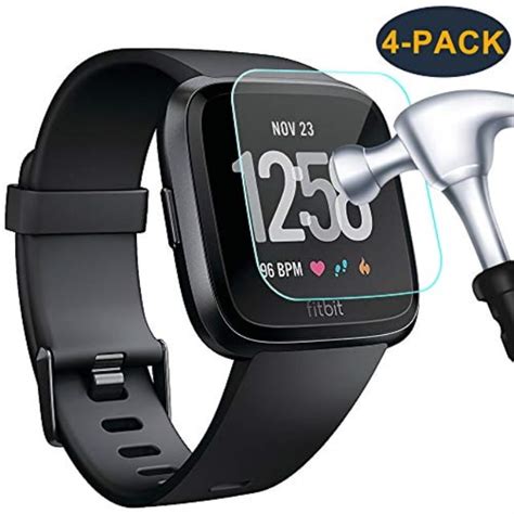 CAVN 4-Pack Compatible Fitbit Versa/Versa Lite Edition Screen Protector ...