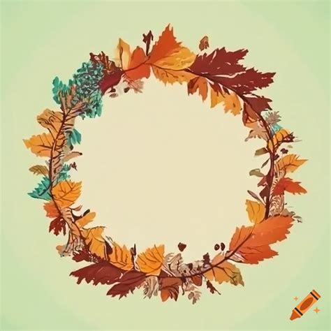 Simple autumn wreath outline