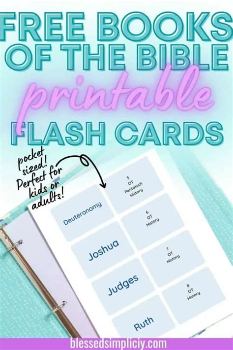 Books of the Bible Free Printable Cards