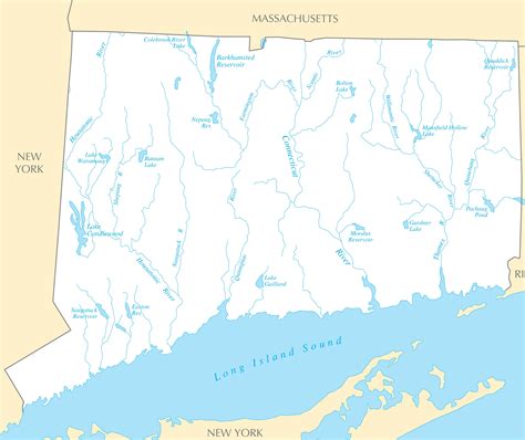 Connecticut Rivers And Lakes • Mapsof.net