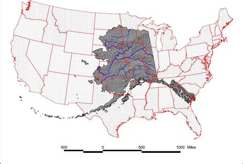 Alaska Superimposed on the Lower 48-Stretches as far as coast to coast ...