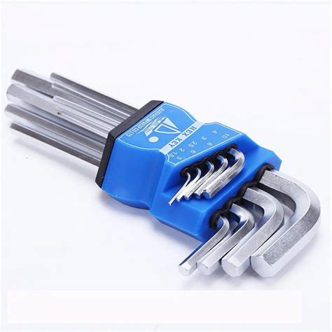 9pcs Hex Key Allen Wrench set Chrome Vanadium Steel Short L Shape ...