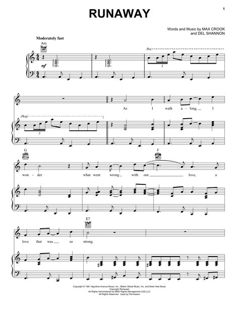 Runaway | Sheet Music Direct