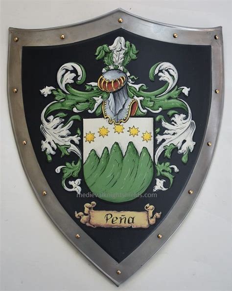 Knight shield - Pena Coat of Arms metal knight shield | Familienwappen, Wappen ...