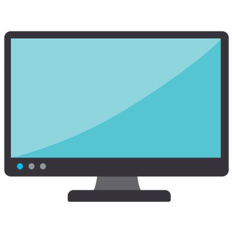 Flat desktop monitor - Transparent PNG & SVG vector file