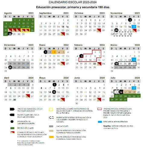 Calendario Escolar de la SEP para el ciclo 2023-2024