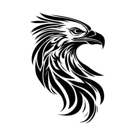 Eagle tribal tattoo design representing strength and freedom in its intricate lines and curves ...