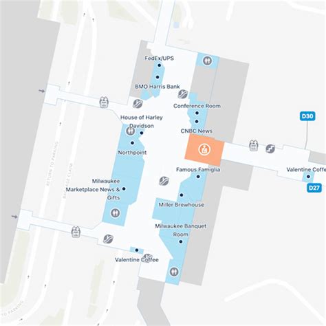 Milwaukee General Mitchell Airport Map | MKE Terminal Guide