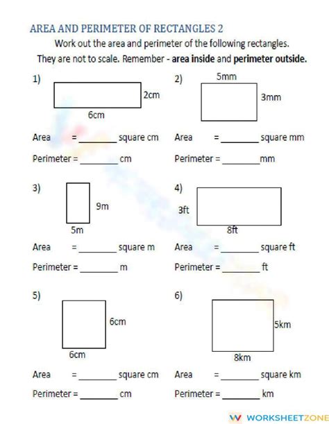 Area of Square and Rectangles worksheet | Live Worksheets - Worksheets Library