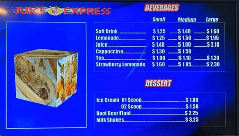 Menu at Juice Express pub & bar, Muskogee, 510 N Main St