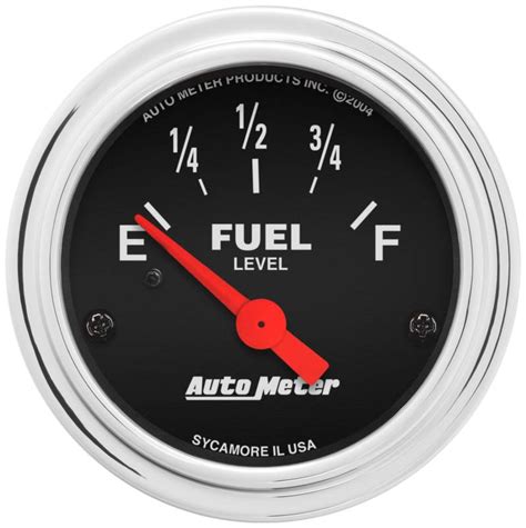 GAUGE, FUEL LEVEL, 2 1/16", 240OE TO 33OF, ELEC, TRADITIONAL CHROME - 2516 | Team C Performance ...