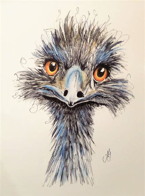 I woke up early - there was no worm - watercolour and ink - 30cm x 40cm SOLD | Animal paintings ...