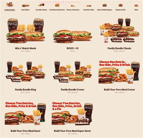 Online Menu of Burger King Restaurant, Thomasville, North Carolina ...