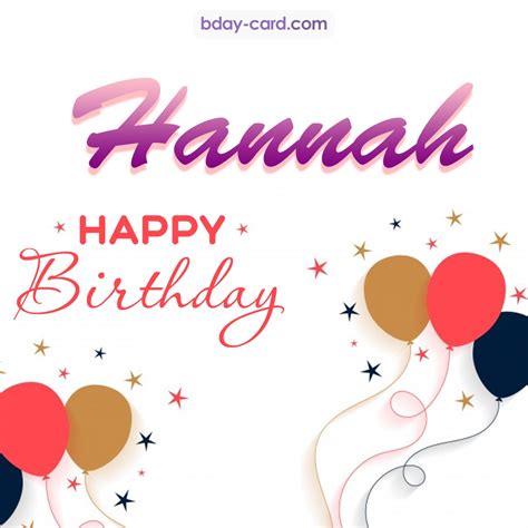 Birthday images for Hannah 💐 — Free happy bday pictures and photos | BDay-card.com