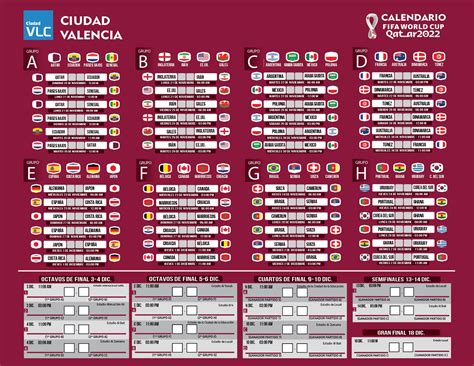 Descarga tu calendario del mundial Qatar 2022 | Ciudad Valencia