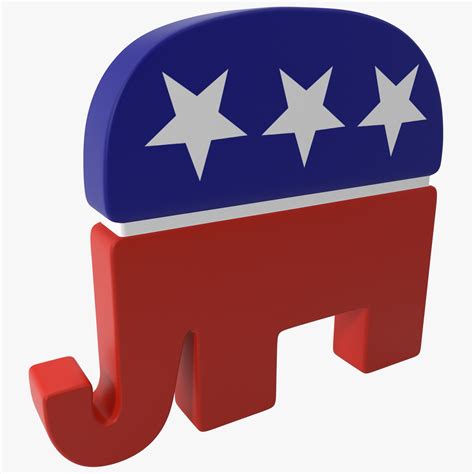 3d model republican elephant symbol