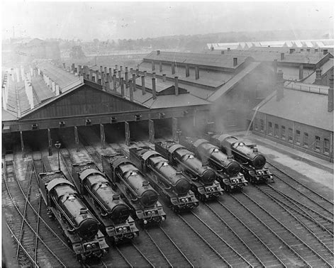 Print of 7 King Class Locomotives at Swindon Shed, 1930 | Great western railway, Swindon, King ...