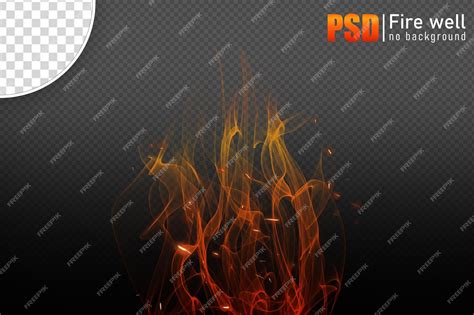 Premium PSD | A fire on a black background with the words psd.