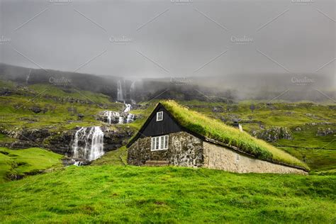 Historic stone house in Faroe Islands | High-Quality Architecture Stock ...