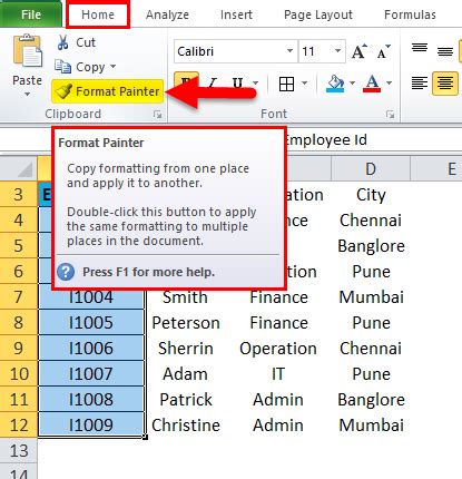 Format Painter in Excel (Examples) | How To Use Format Painter?