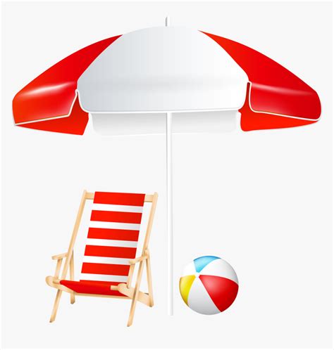 Clipart Chair Beach Umbrella - Transparent Png Clipart A Beach Umbrella ...