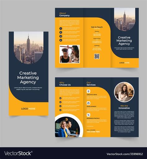 Professional business tri-fold brochure design. Download a free preview ...