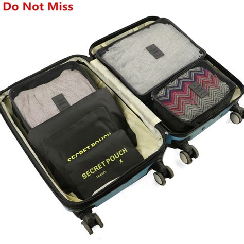 6pcs/set Baggage Travel Organizer Bag Waterproof Project Packing Organizer Travel Bags Clothes ...