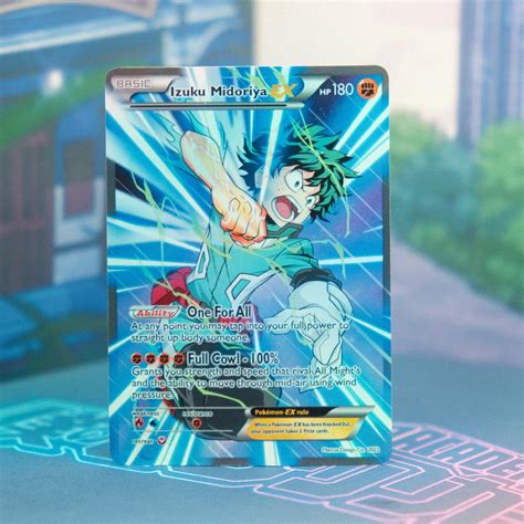 Card Games Toys & Games Tenya Ida Holographic Pokemon Card My Hero Academia Anime Pokemon Card ...