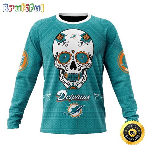 NFL Miami Dolphins Crewneck Sweatshirt Specialized Kits For Dia De ...