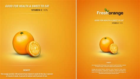 Photoshop Tutorial Clean And Minimal Poster Fresh Orange - Elite Designer