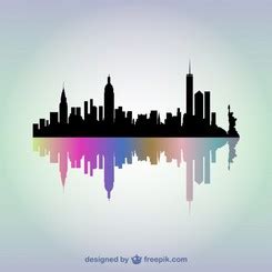 New York skyline vector art Vector for Free Download | FreeImages