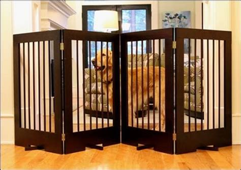 Cardinal Gates 4-Panel Tall Freestanding Pet Gate | Solid Wood Freestanding Pet Gate