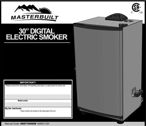 Masterbuilt 30″ Digital Electric Smoker User Manual - ItsManual