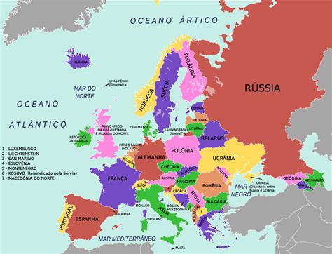 Mapa De Europa Con Nombres Y Capitales