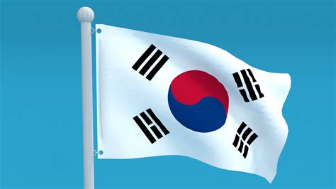 ArtStation - Low Poly Seamless Animated South Korea Flag | Game Assets