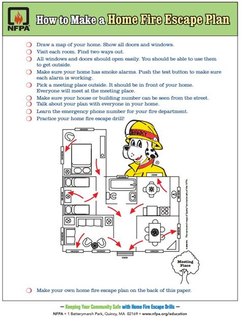 Family Fire Escape Plan Template - Printable Word Searches