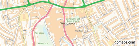 Wandsworth Vector Street Map