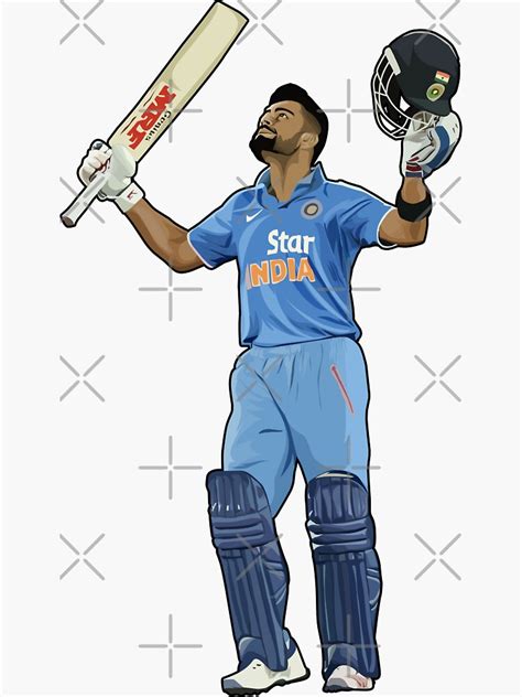 "Virat Kohli Cricketer" Sticker by VectorTower | Redbubble