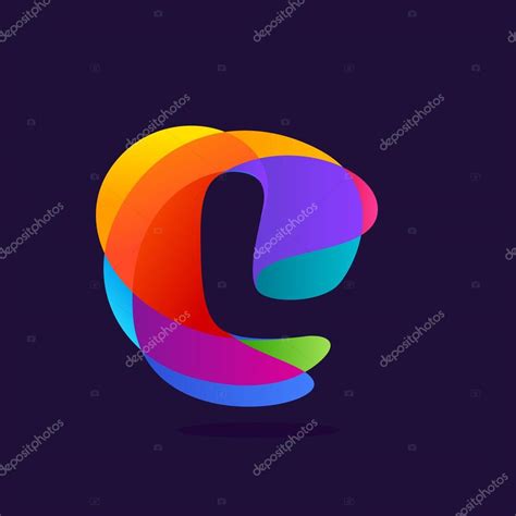 Letter L logo at colorful multicolor splash background. Stock Vector ...