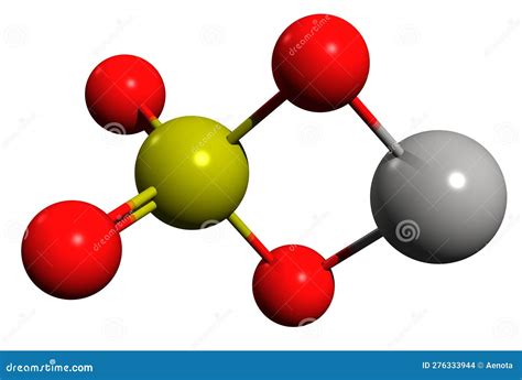 3D Image of Zinc Sulfate Skeletal Formula Stock Illustration ...