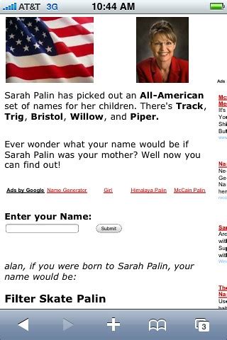 If she was my mom | Sarah Palin baby name generator www.pers… | Flickr