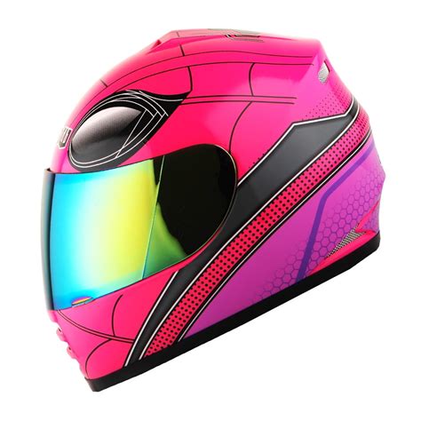 WOW Motorcycle Full Face Helmet Street Bike BMX MX Youth Kids HKY-B15 ...