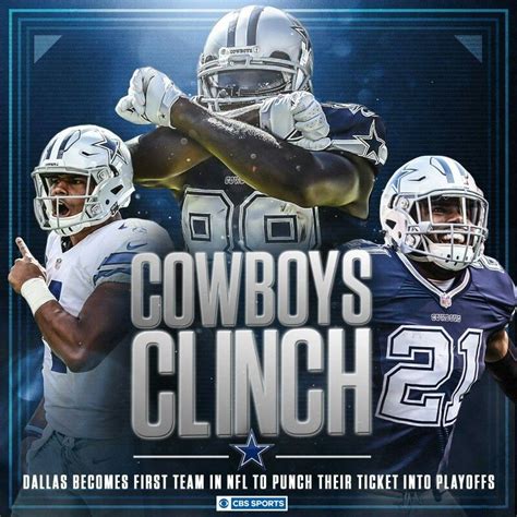 Dallas Cowboys Clinched A Playoff spot! Go Cowboys! | Dallas cowboys ...