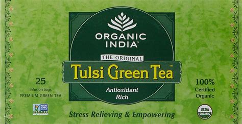 Health and Beauty: Organic India Tulsi Green - 25 Tea Bags | Tulsi green tea, Organic india ...