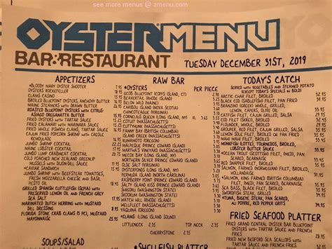 Online Menu of Grand Central Oyster Bar Restaurant, New York, New York, 10017 - Zmenu