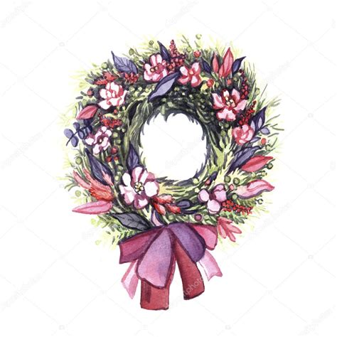 Watercolor floral wreath — Stock Photo © Ann_art #38916461