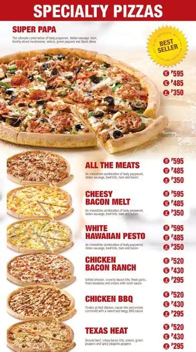 Papa John's Menu, Menu for Papa John's, Bel-Air, Makati City - Zomato Philippines